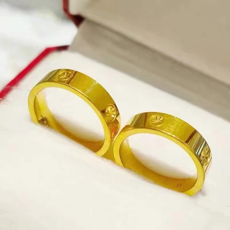 铜合金戒指 29 光面带钻纹戒指