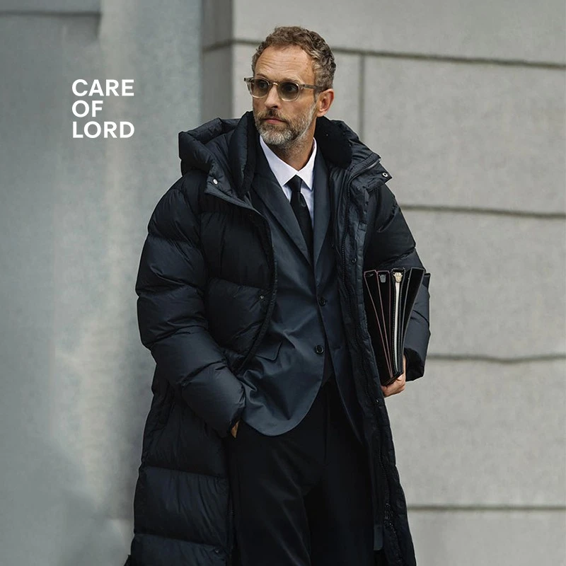 CARE OF LORDBal 冬季男女同款长款加厚鹅绒服连帽羽绒服外套9582