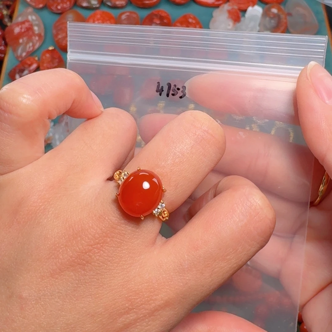 南红玛瑙南红银S925镶嵌