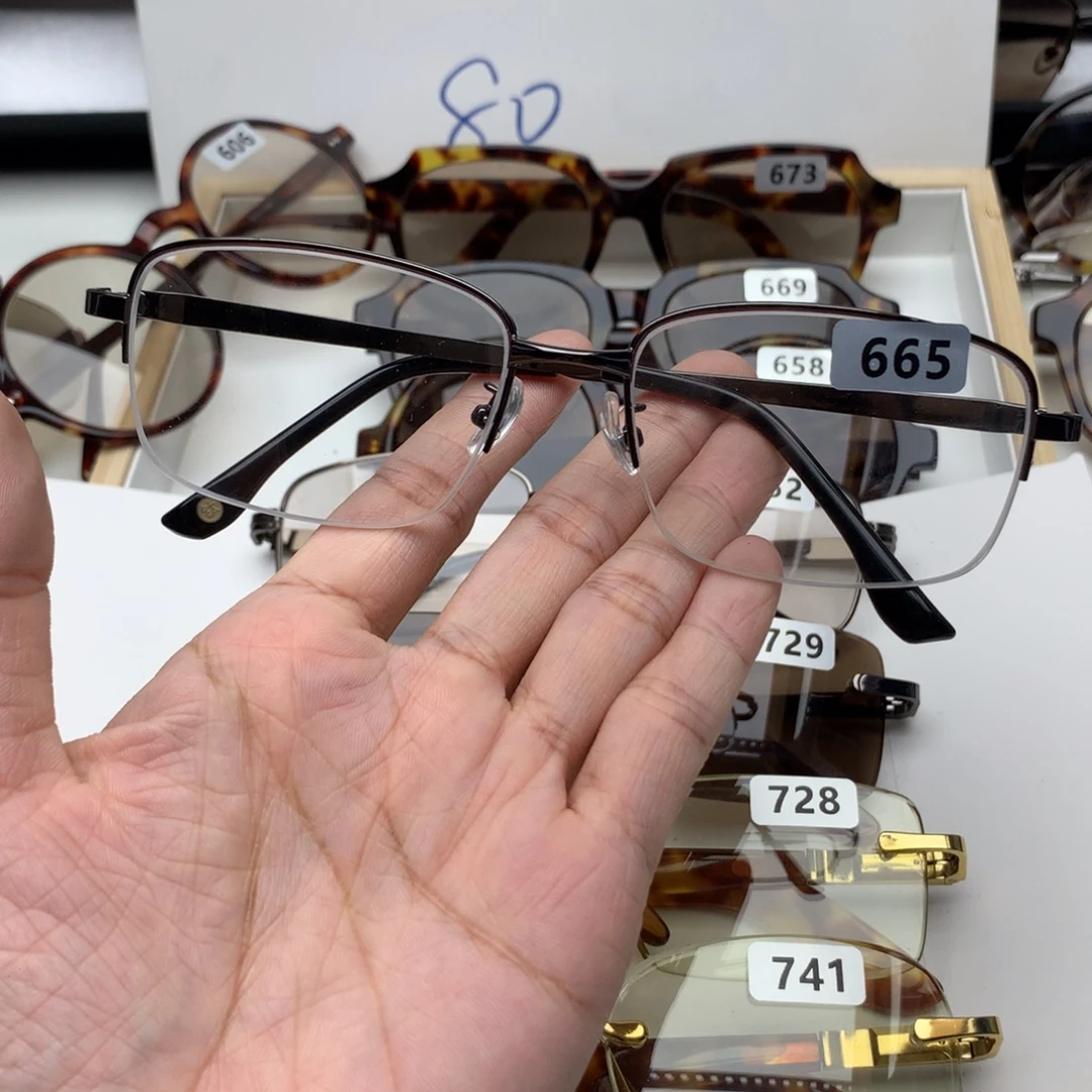 分体款半框眼镜665