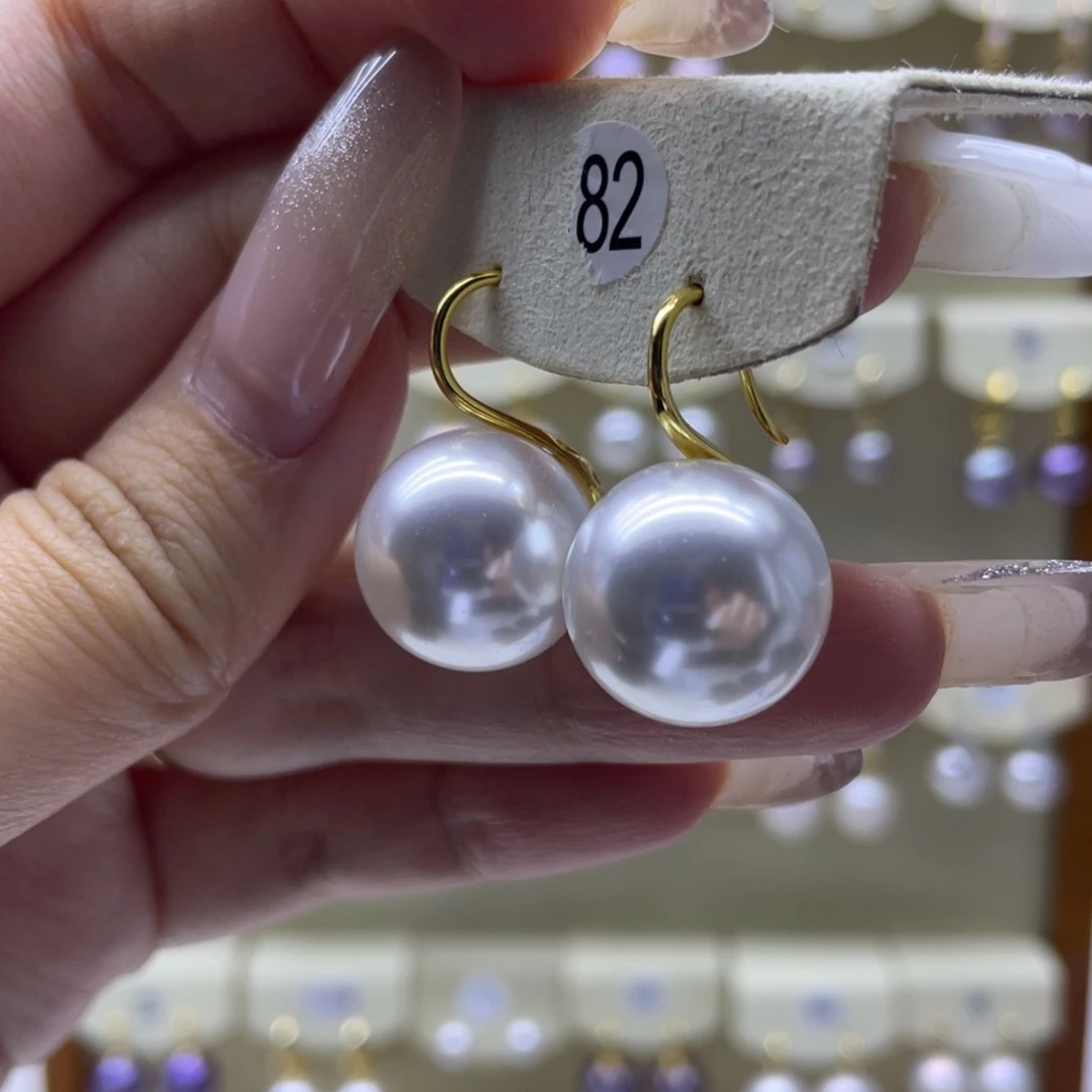 淡水珍珠耳饰银S925镶嵌