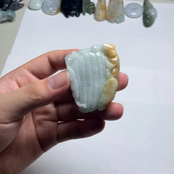 翡翠未镶嵌颈饰苦瓜9