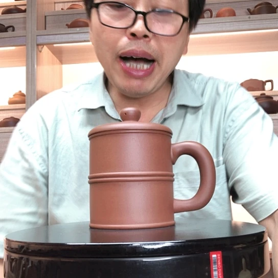 紫泥茶杯双线杯容量450