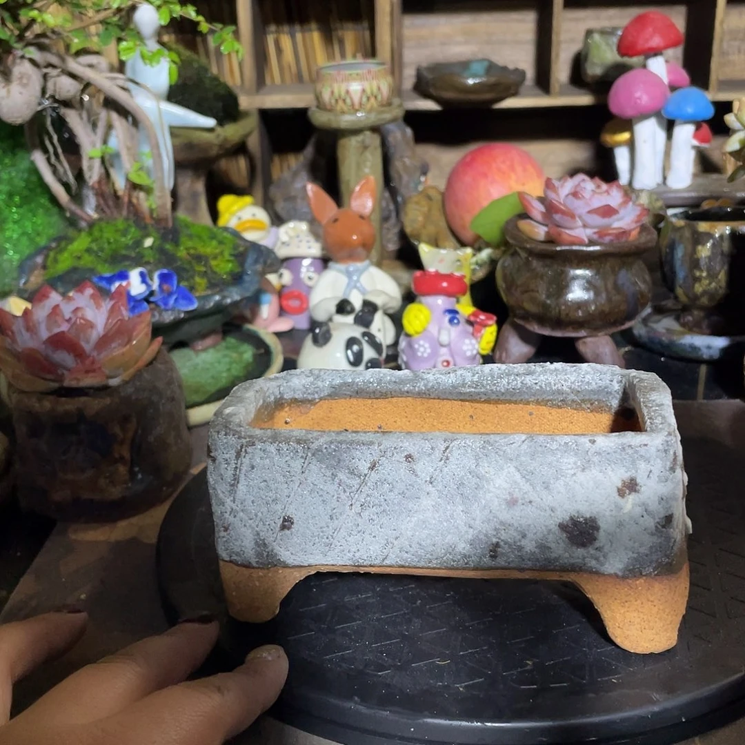 福利特价手工粗陶花盆