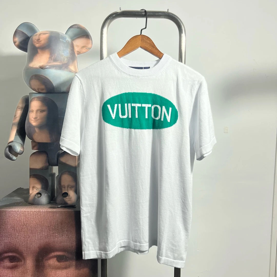 99新 LouisVuitton/路易威登 5 Lv白绿针织短袖 R0901