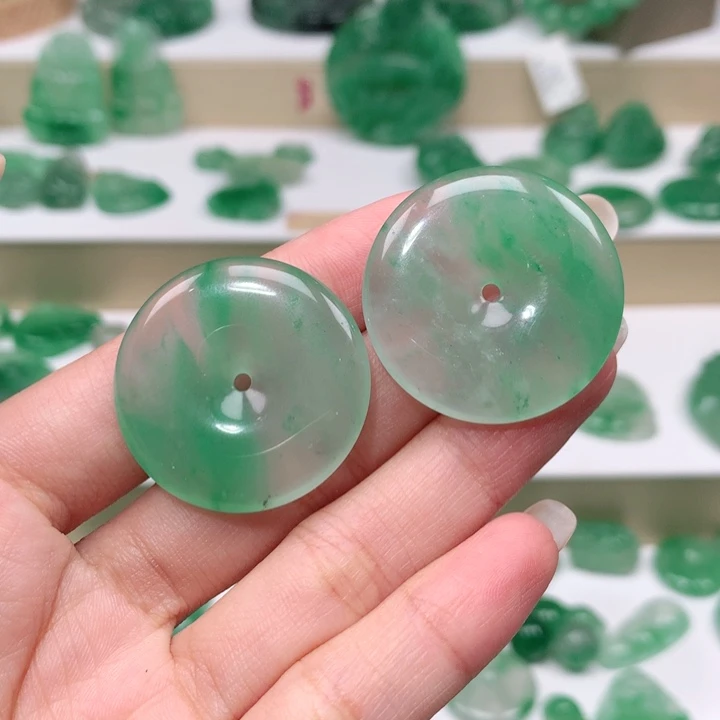 颈饰未镶嵌石英质玉静****5