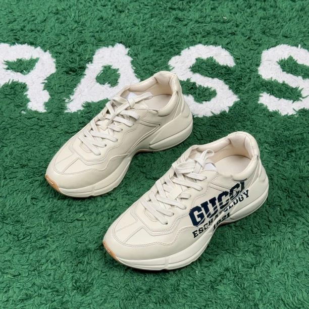 95新 GUCCI/古驰 25周年印花 限定款 老爹鞋 95新 UK5.5 39.5码