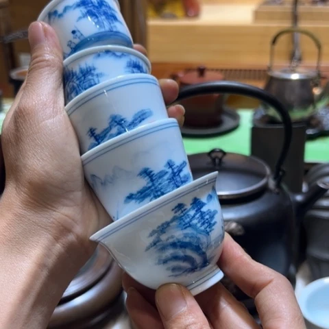 蜜安罐瓷香炉锡茶则