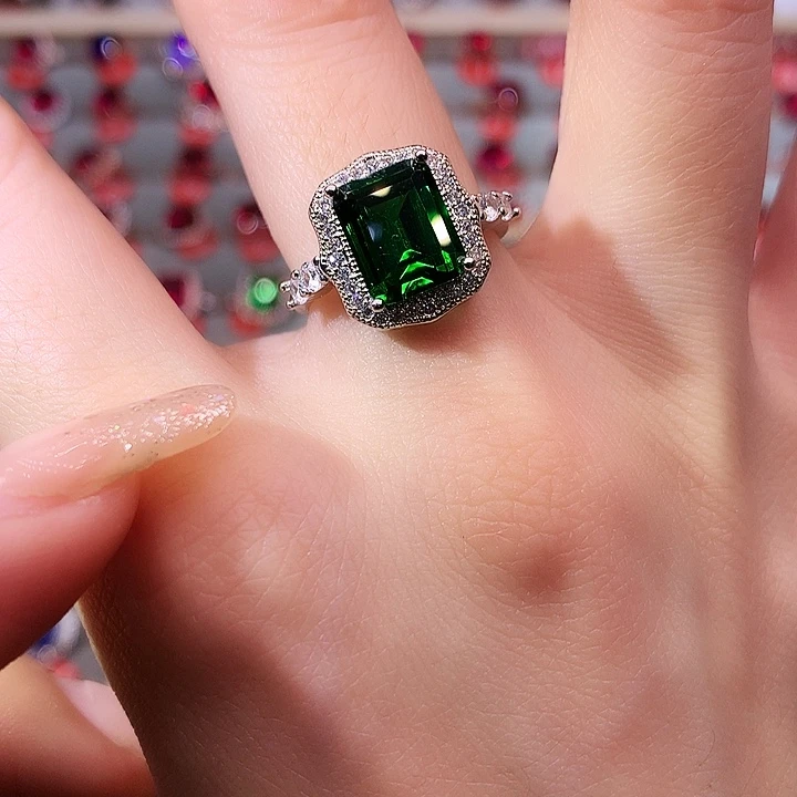 透辉石高温优化合成处理银S925镶嵌