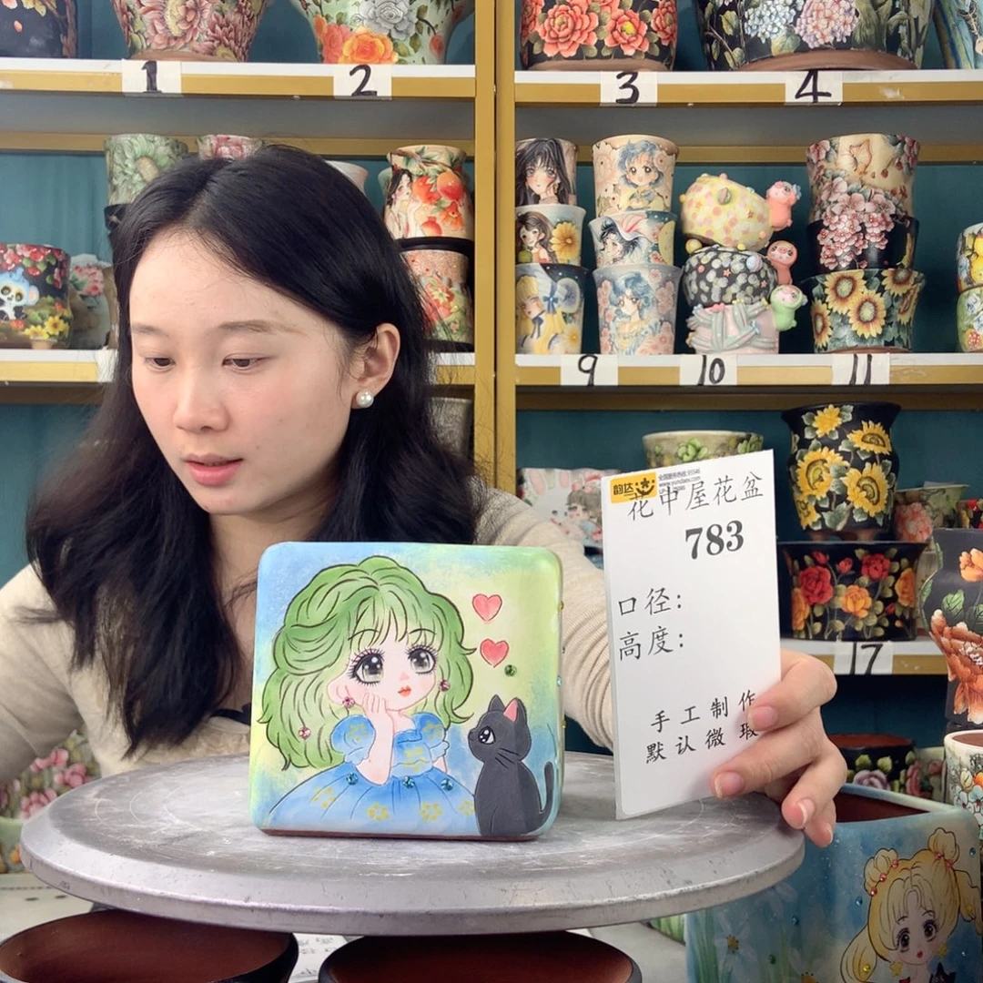 陶景德镇手工花盆783