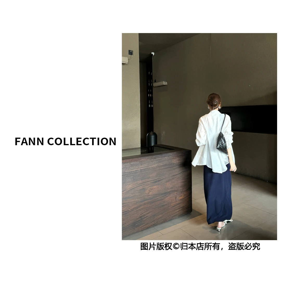 饭饭FANN COLLECTION 拾光 100苎麻垂坠感休闲宽松衬衫FANNA156