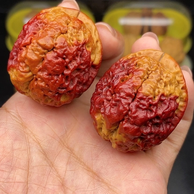 【闪购商品】文玩核桃把件41尺七彩老蟾头