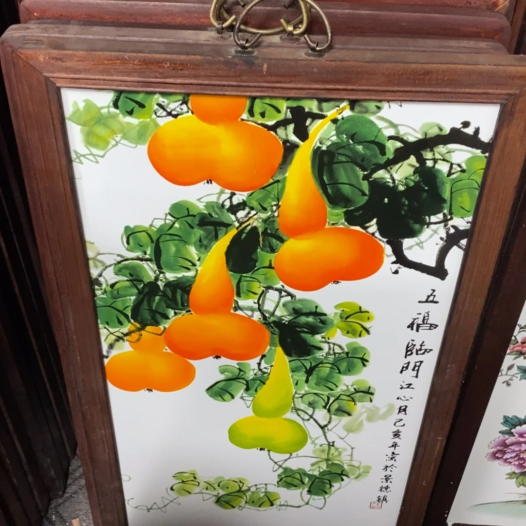 瓷片86*46*1景德镇瓷板画柴窑烧制