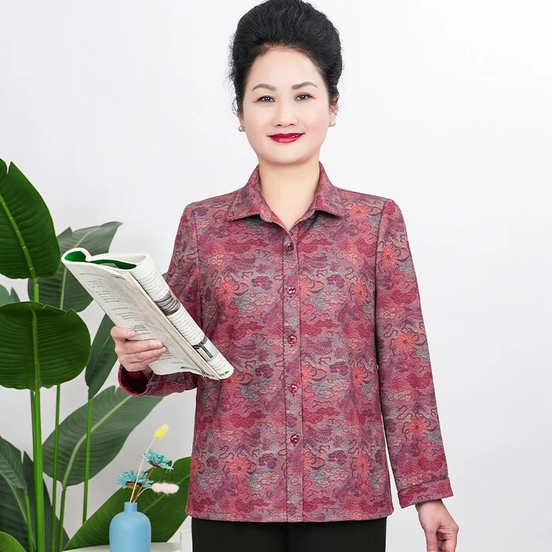 中老年妈妈装春秋装休闲外套中国风老年洋气奶奶装A5709