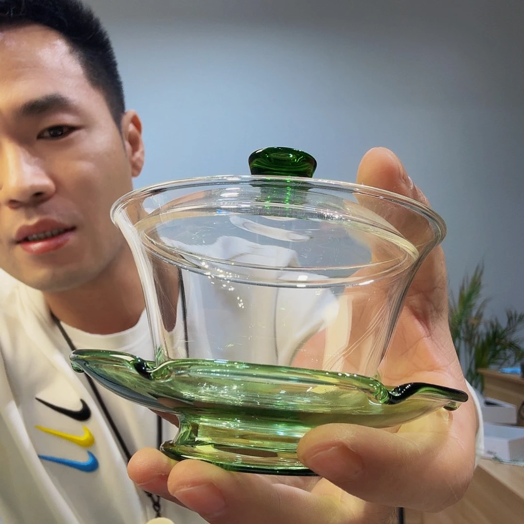心***境湖绿盖碗特价包邮