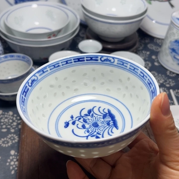 陶玩玉5寸兰花饭碗