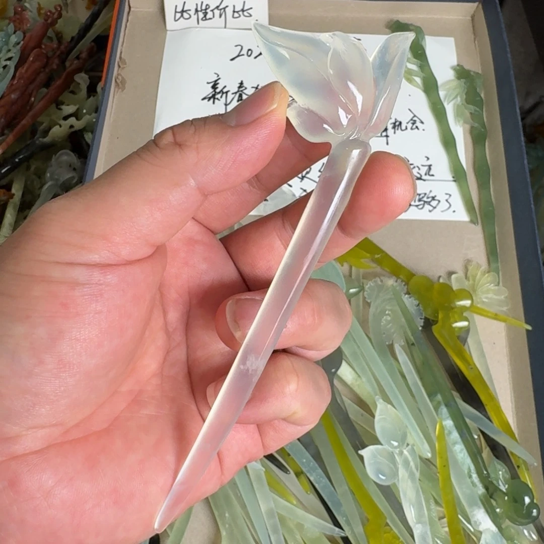 岫玉发簪未镶嵌明君玉簪贼拉好看