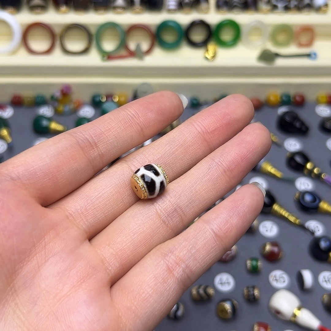 玛瑙/玉髓单珠卡10未镶嵌