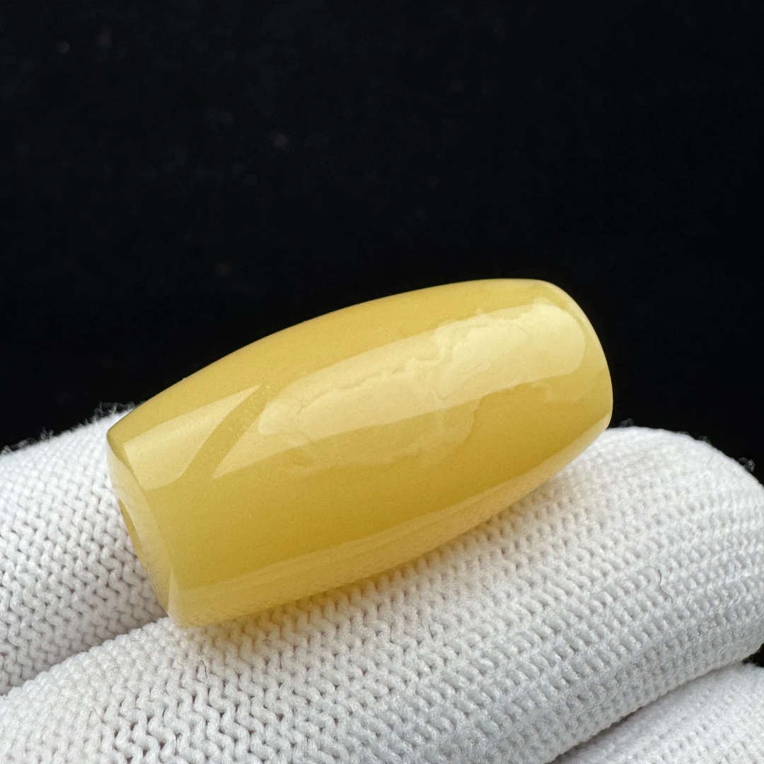 M5610天然原矿俄料蜜蜡 桶珠 15.4*30.4mm支持鉴定