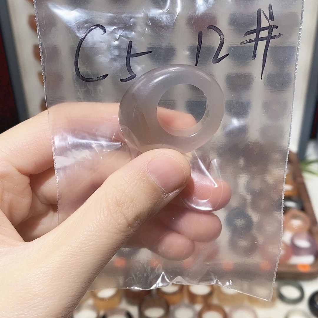 玛瑙/玉髓未镶嵌戒指港12码包容不退换