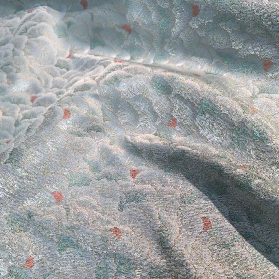 慕晓【八宝万花筒】新中式锦缎提花面料马甲上衣盘扣外套新宋锦面料