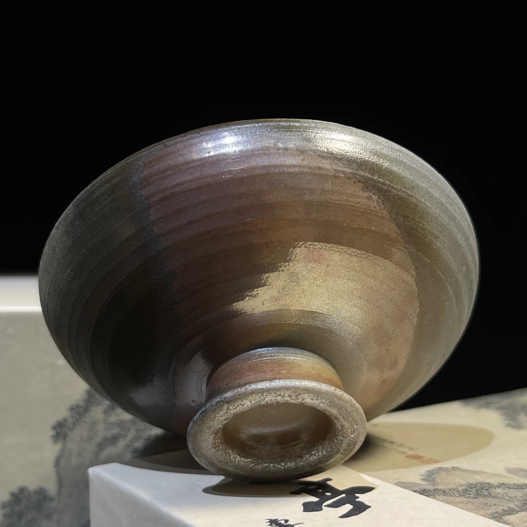 草木斋精品手作陶瓷柴烧主人杯普洱杯容量30cc茶杯家用