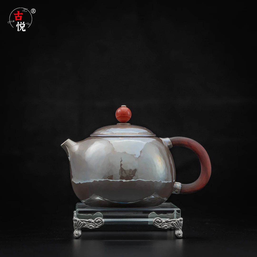 【古悦】 手工艺品紫皮小壶  精品家用小壶泡茶壶  中式木手把壶