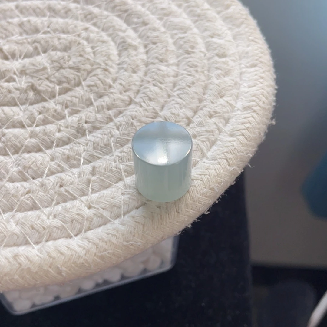 未镶嵌定制翡翠方*晴蓝底桶珠卡12➕定制打孔不退不换