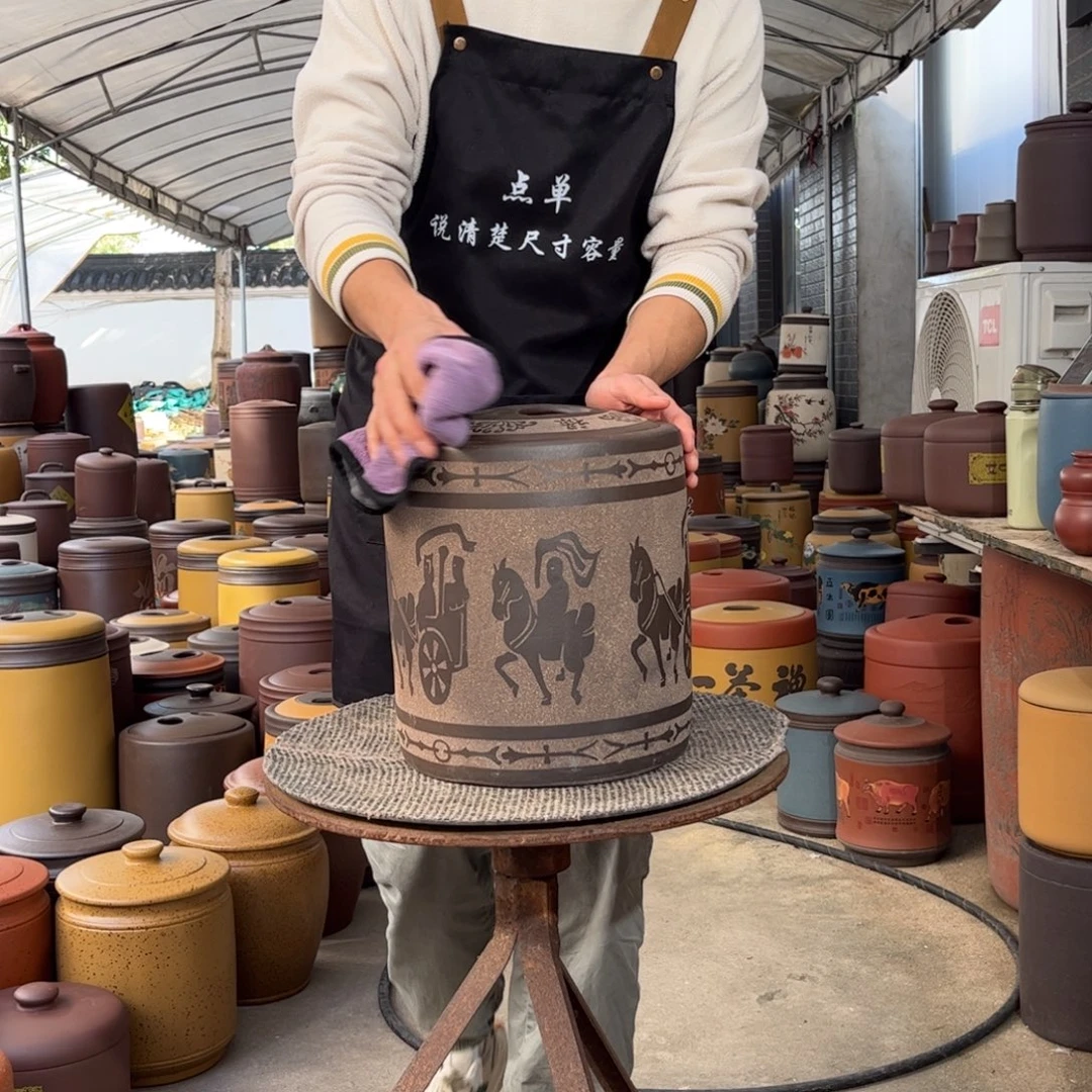 茶叶罐紫砂10 饼茶叶罐