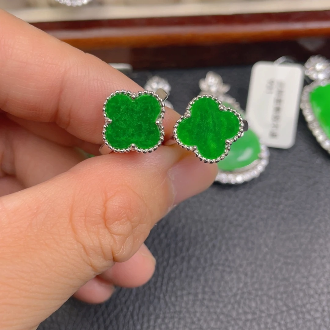 翡翠银S925镶嵌吊坠(不含链)