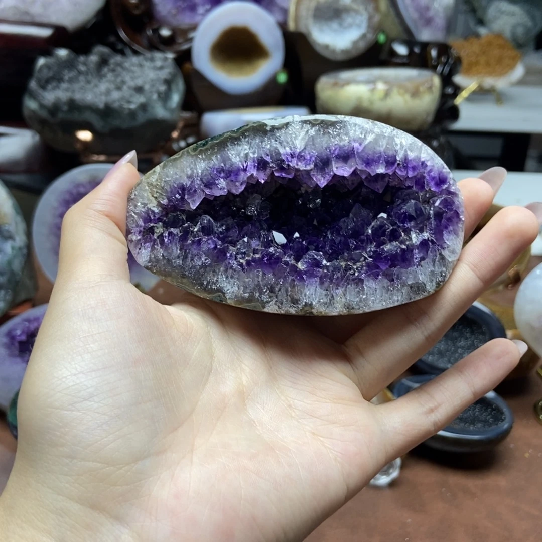 紫晶摆件未镶嵌水晶