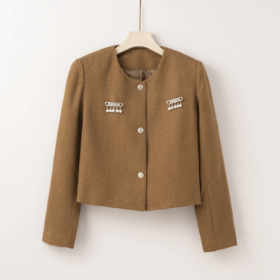 Q2464【特价-占单者限购】高货定制设计款时尚气质短款外套78Z1185