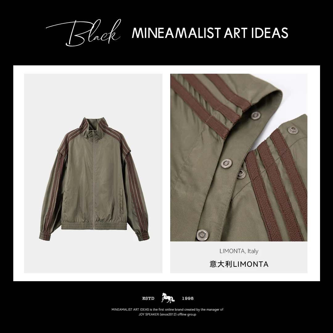 【意大利LIMONTA】25春夏黑标系列可拆卸立领夹克外套2823M