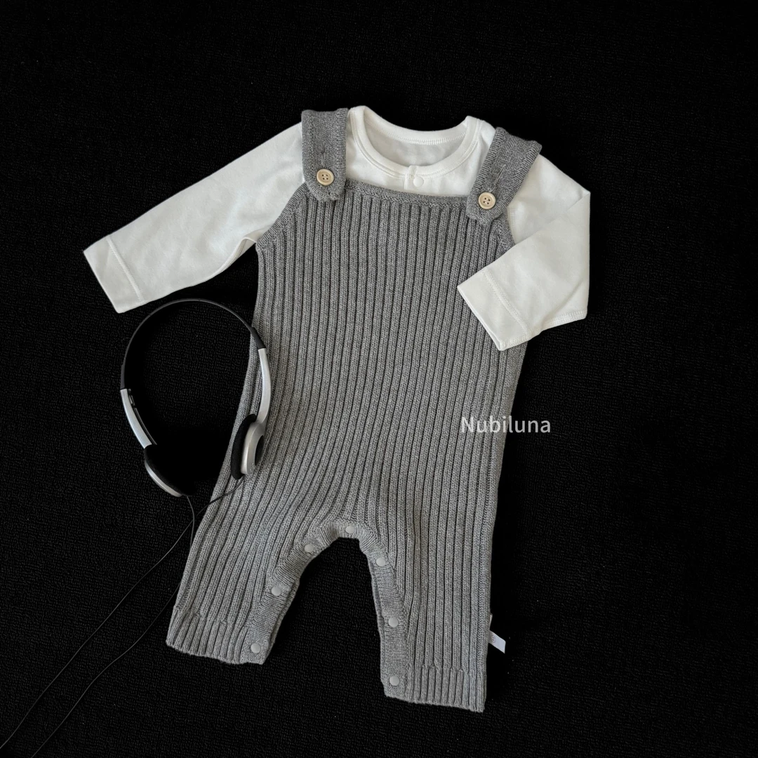 奶酷背带裤丨Nubiluna婴儿宝宝早秋季衣服背带裤套装包屁衣爬服