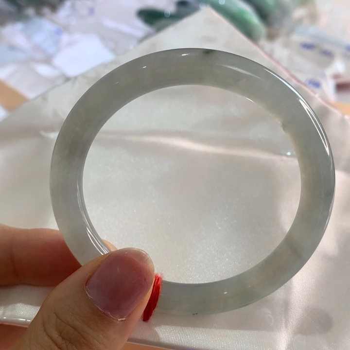 翡翠未镶嵌手镯冰茶色54.8