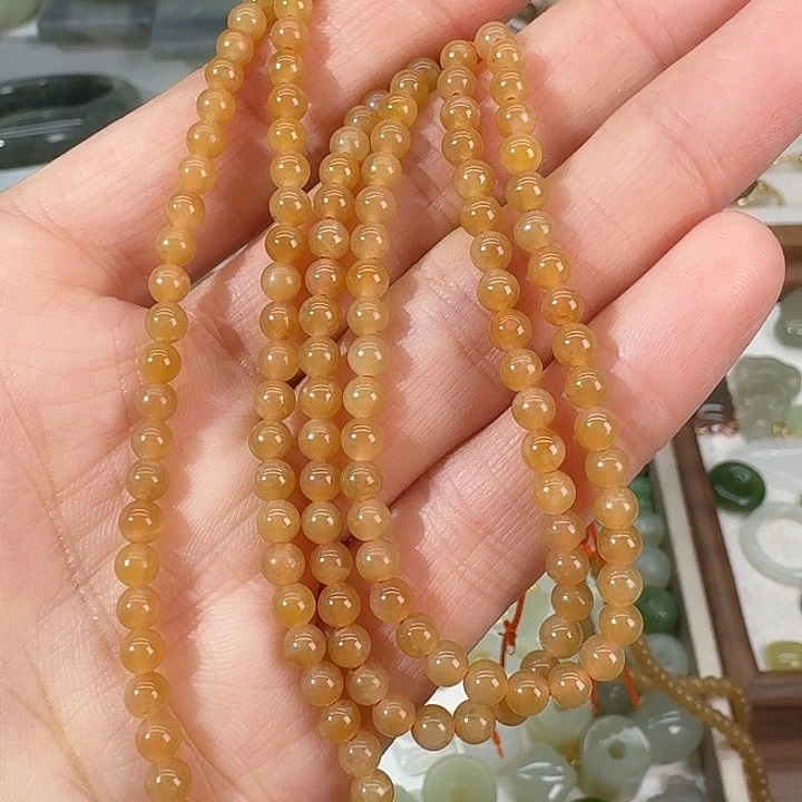 R***Y和田玉（糖玉）未镶嵌手链4mm