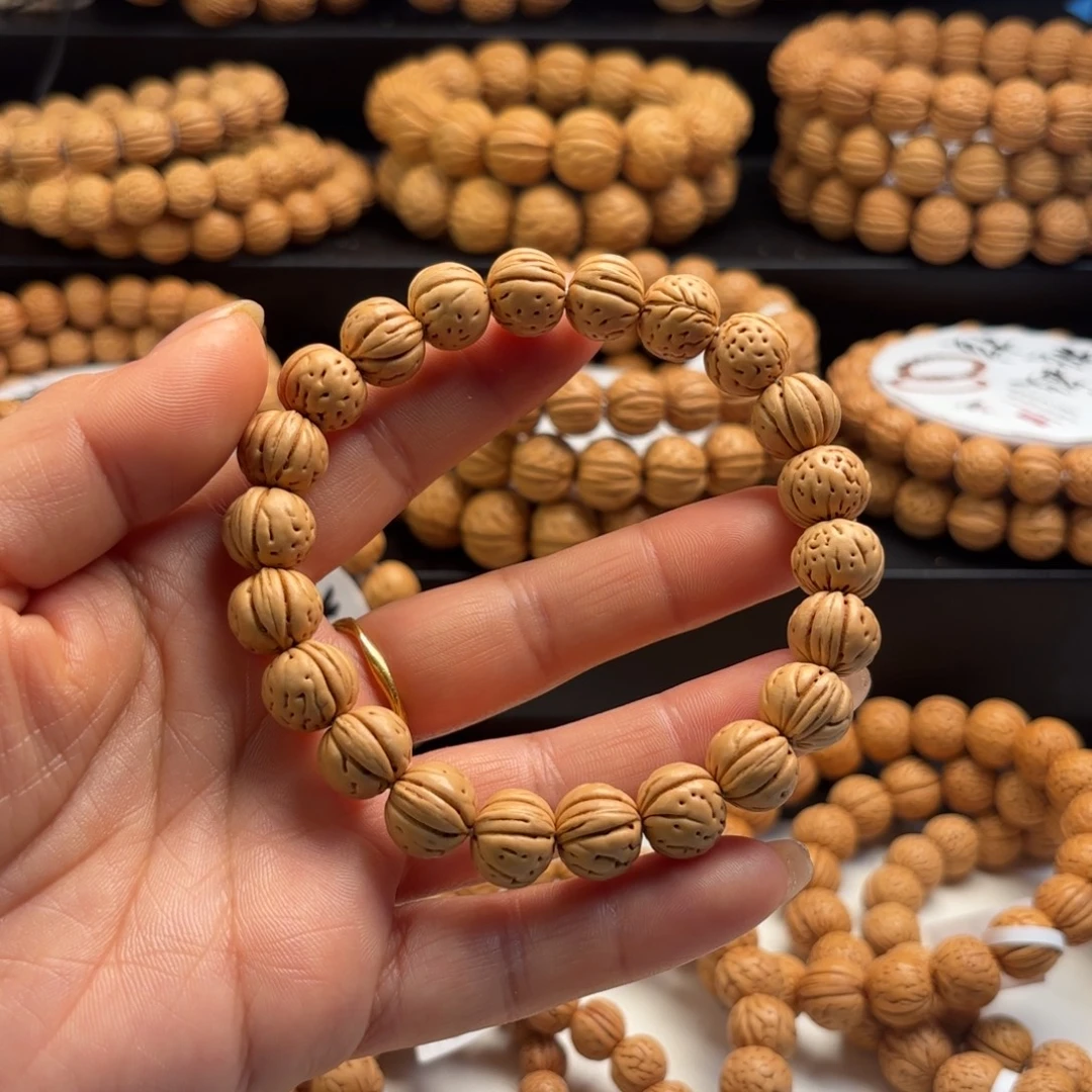 不***豫菩提籽类龙骨精品桃核手串