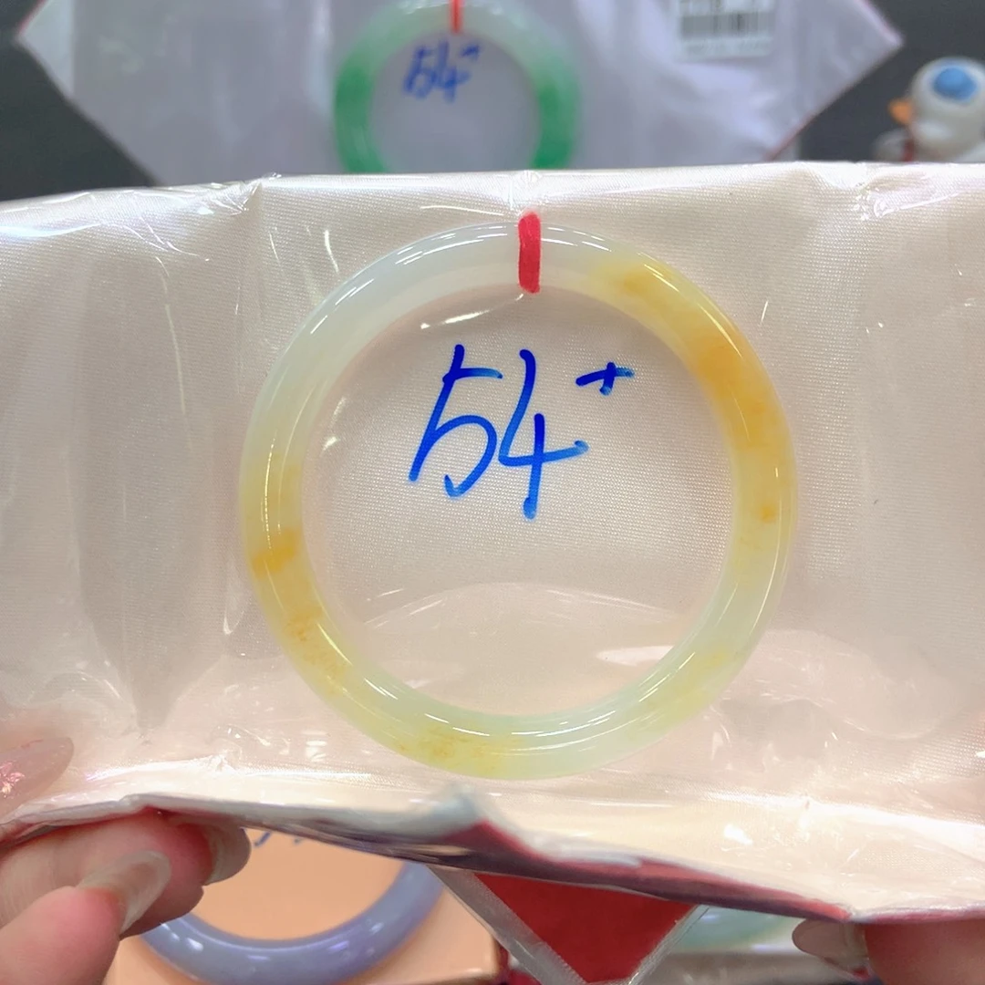 翡翠未镶嵌手镯54圆