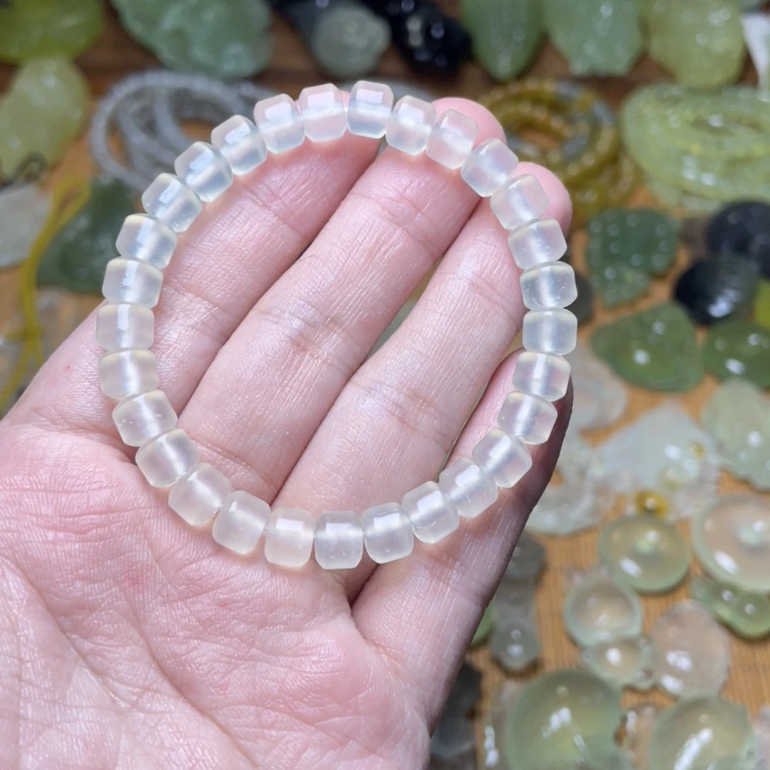 合****蛇纹石玉未镶嵌手串