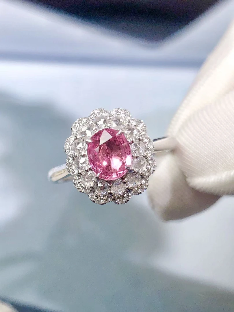 18K金蓝宝石戒指，主石：0.65ct-YB11200