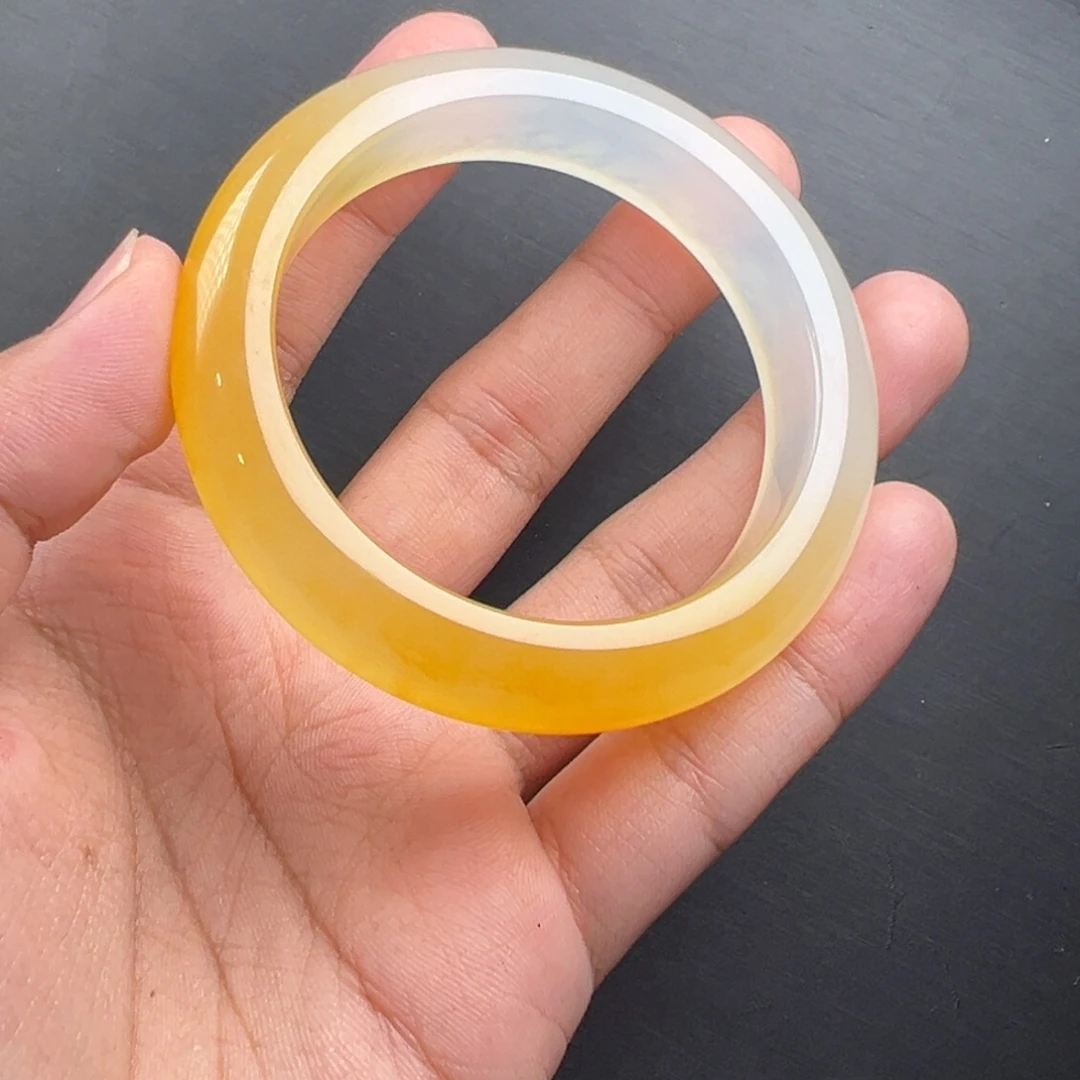 石英质玉（黄龙玉）未镶嵌手镯