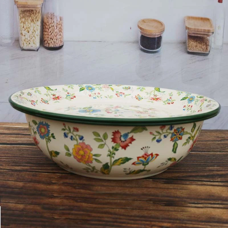 30公分珐琅高端面盆送盖子1套