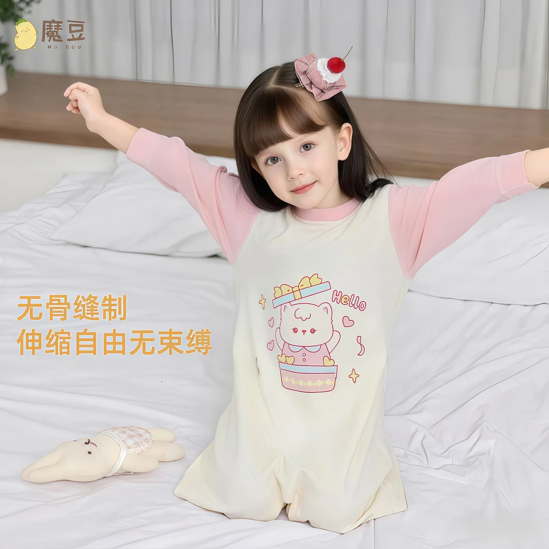 长袖哈衣婴儿卡通睡衣爬服A类儿童连体衣秋冬季舒绒婴儿秋季衣服