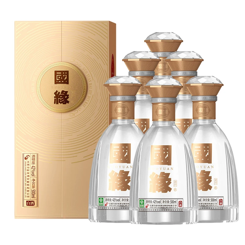 【整箱】国缘对开 柔雅型 高端白酒 宴请送礼42度500ml*642度