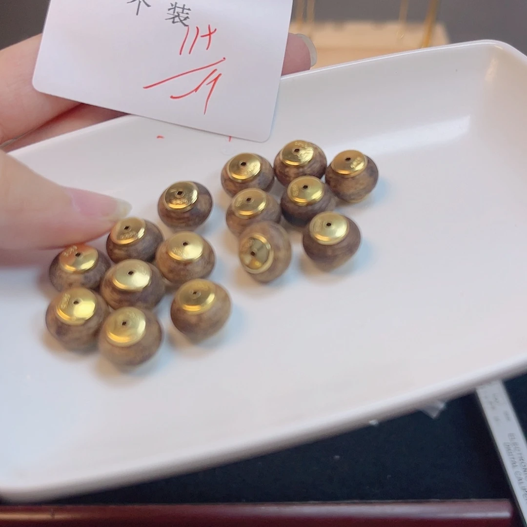 水晶珠宝半成品银S925镀金镶嵌81 。