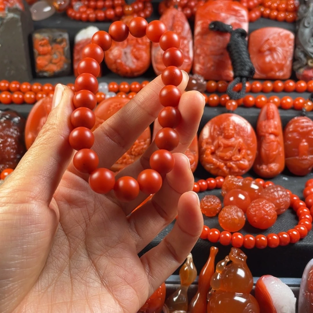 嘦***姕南红玛瑙天然原矿东山官坡单圈未镶嵌