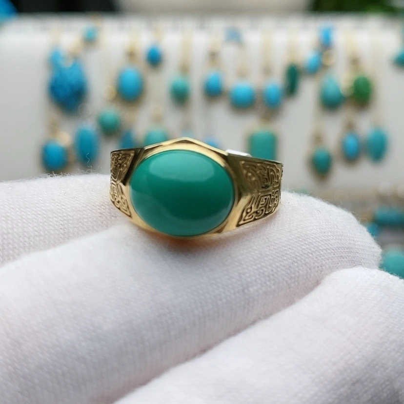 【闪购商品】绿松石原矿绿松石18K金镶嵌