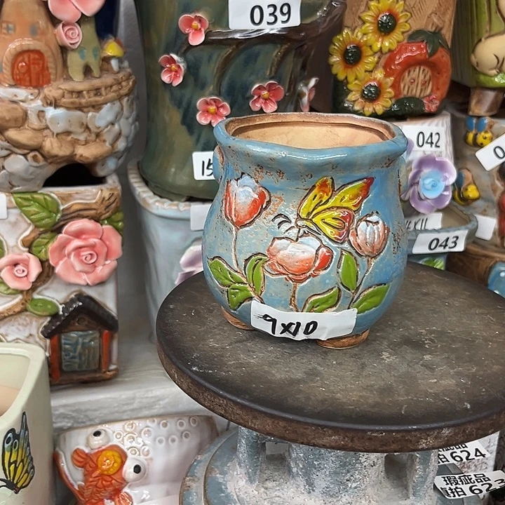 粗陶材质多肉花盆