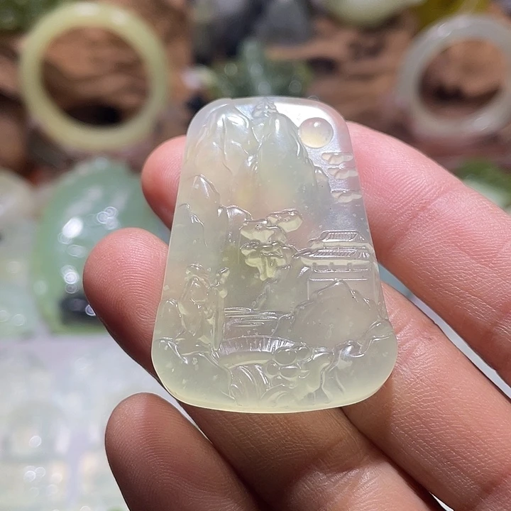 蛇纹石玉未镶嵌珠宝奇石