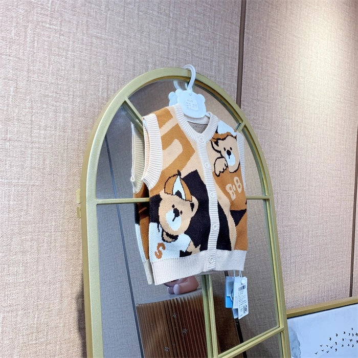 AL015    宝宝拼接色针织马甲